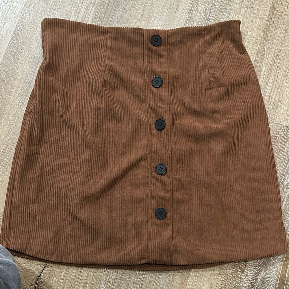 NWT brown corduroy Cyclamen medium brown skirt